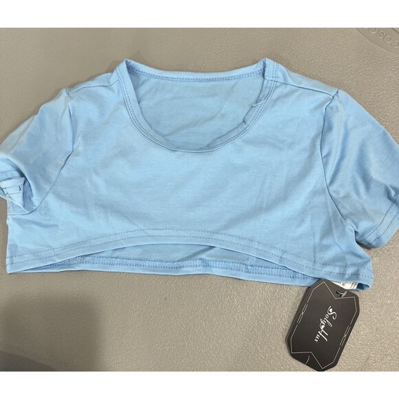 SOLY HUX Girl's Butterfly Print Tops & High Low Hem T-Shirt W/ Sweatpants 3 Pc - Picture 4 of 5